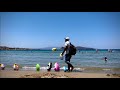 The man with the floating penguins in Chania, Crete -Greece