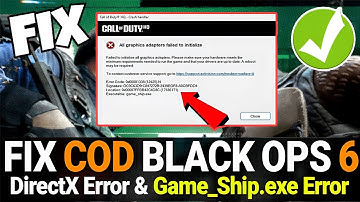 How To Fix COD Warzone & Black Ops 6 Season 3 Game_Ship.exe error and DirectX crashing!