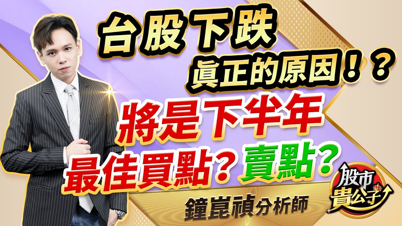 【盤後解析】【台股下跌真正的原因！？將是下半年最佳買點？賣點？】股市貴公子 鐘崑禎分析師 2024.05.30