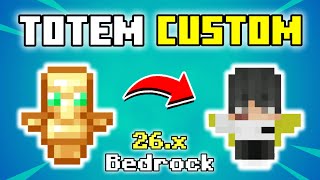 ✅️ Cómo TENER un TÓTEM PERSONALIZADO en Minecraft Bedrock 26.x (Windows & Android)