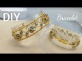 Kum boncuktan bileklik yapımı. Beaded bracelet tutorial, DIY jewelry, Bicone and Seed beads bracelet