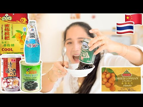 ASIAN FOOD TASTE TEST (GREEN SLIME?!)