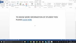 How To Use Hyperlink In Ms Word  | Insert Menu In Microsoft Word