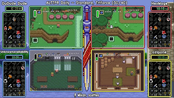DududeDude/HexMage/UnknownAvailability/Ozipone, Standard Triforce. ALTTP Randomizer Daily Race