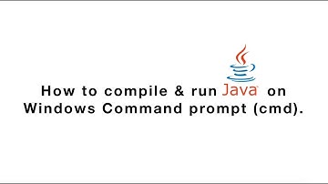 How to compile and run java program on windows command prompt (cmd)