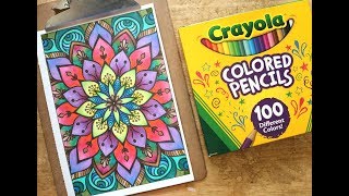 Coloring Mandalas for Adults | Mandala 4 Speed Color with Crayola Colored Pencils, 100 Count