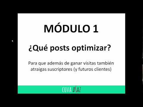 Módulo 1 - ¿Qué posts optimizar?