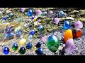 Rare purple blue gems gold nuggetsgems ore diamonds mining found in the rocks caves