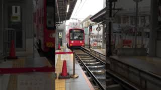 阪堺電気軌道モ701形7編成(アポロルシアスビルRP)浜寺駅前行き到着シーン