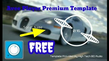 Premium Avee Player Template | Amadeus Circle Template |[][] FREE [][]