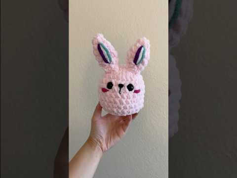 Made my first #genderqueer pride plushie! (Free bunny tutorial on my channel) #crochet