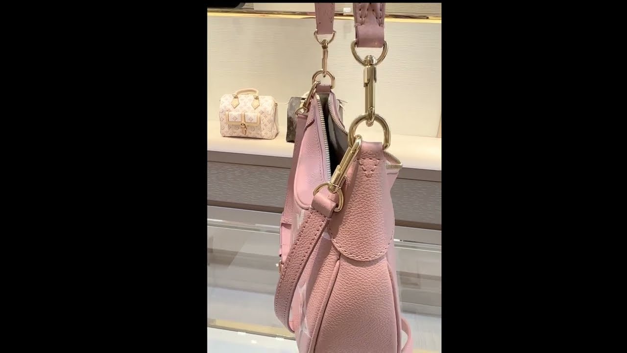 Louis Vuitton Bagatelle Shoulder Bag in Trianon Pink and Cream Color