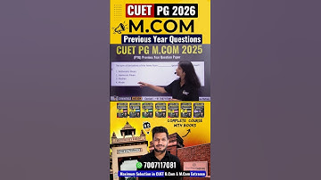 CUET PG M.Com 2026 | Previous Year Question Paper join batch #cuetpg2026 #cuetpgmcom2026 #mcom