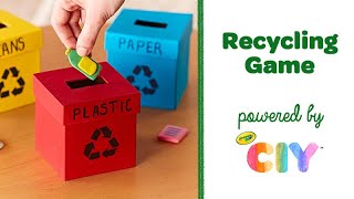 DIY Recycling Game Activity Game || Crayola CIY: Create It Yourself screenshot 4