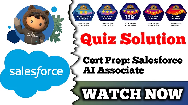 Cert Prep: Salesforce AI Associate | Salesforce Trailhead | Quiz Solution