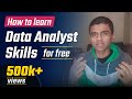 How to learn data analyst skills for free | How to become a data analyst