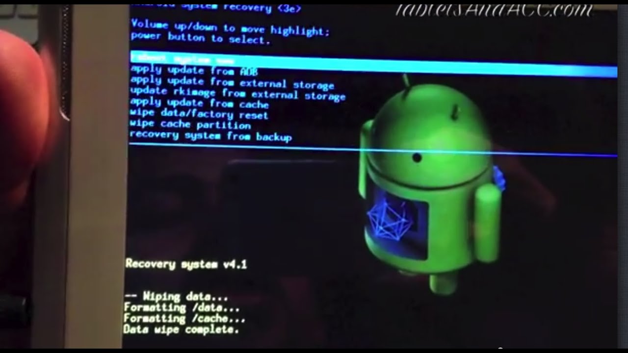 How to Android tablet pc hard reset reboot