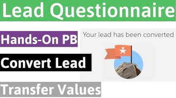 Lead Conversion Transfer Values Using Process Builder - Lead Questionnaire/Survey - Part 2