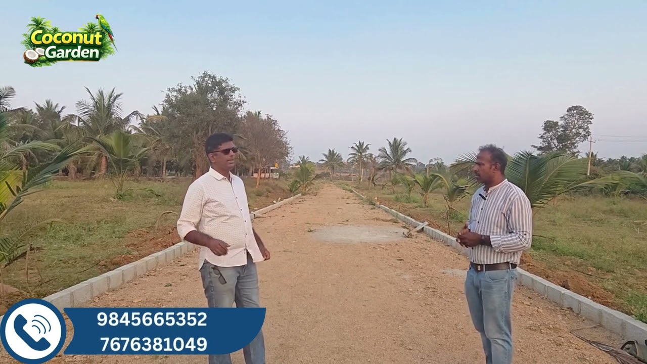 Coconut Garden Farm Plots Bangalore | 6000 Sqft Farm Land with Amenities | Book Now