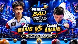 LAST 16 RBC BALI INTERNATIONAL 9 BALL OPEN 2026❗AJ MANAS 🇵🇭 🆚 🇵🇭 JAMES ARANAS  screenshot 3
