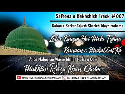LABE KAUSAR HAI MELA SAFEENA E BAKHSHISH HAFIZ MUKHTAR RAZA KHAN QADRI NAAT 007 
