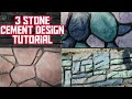 3 stone design tutorial using cement DIY/pagandahin ang bahay mo sa murang halaga