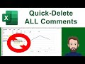 Quickly Delete All Comments from Excel