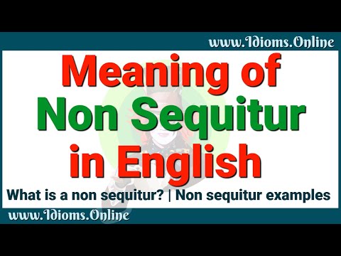 What Is A Non Sequitur Non Sequitur Examples Non Sequitur Meaning Youtube