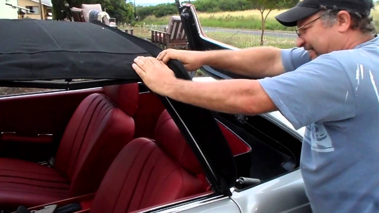 280sl Soft Top Operation Part 1 Youtube