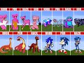 Kissy Missy, Sonic, Bron, Huggy Wuggy 🍎 Minecraft Animation