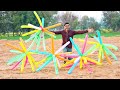 100 Whistling Rocket Balloons Launch Experiment | Just Wow