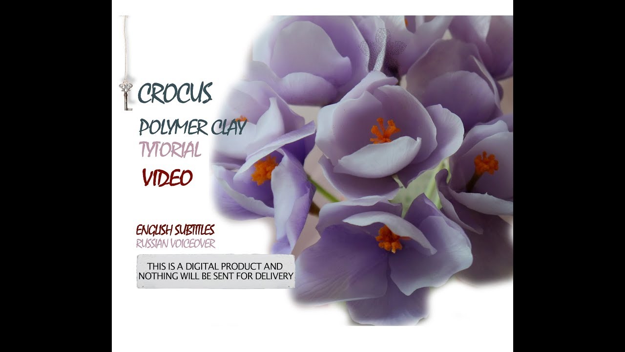 Video tutorial crocus from polymer clay