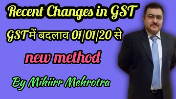 RECENT CHANGES IN GST APPLICABLE FROM 01/01/2020. #TAXOFTHINGS