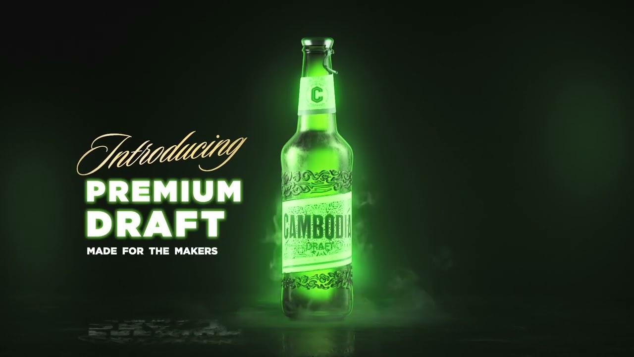 ស្រាបៀរ កម្ពុជា ព្រីមៀម ដ្រាហ្វ Cambodia Premium Draft Beer YouTube