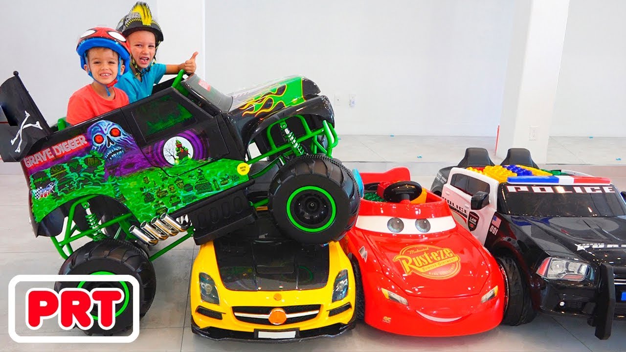 Vlad & Niki: Jogo de corrida infantil. Carros de caminhão monstro