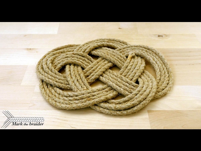 Half hitch rope mat- rope hot pad 