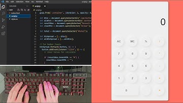 ASMR Programming - Neumorphism Calculator Design using Html CSS & JavaScript - No Talking