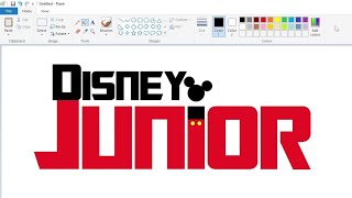 How to draw a Disney Junior logo in Transformers style using MS Paint | How to draw on your computer