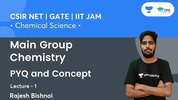 PYQ & Concept | Main Group Chemistry | CSIR NET | GATE | IITJAM By Rajesh Bishnoi