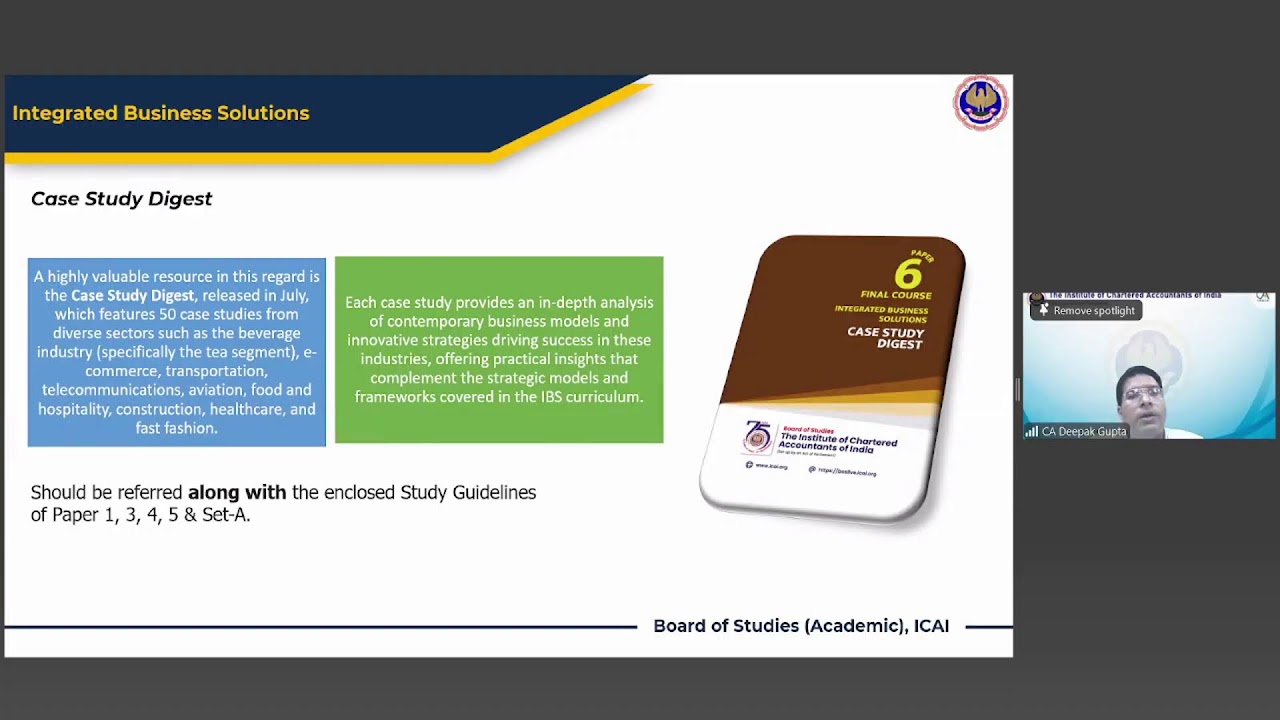 Success at CA. Exam BoS Series II | Final Paper-6: Integrated Business Solutions...| 14 Aug, 2025