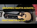 2011 Martin Acoustic Guitar needs the action lowered.. almost unplayable!