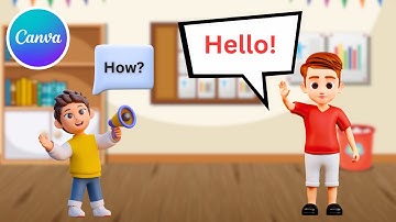 Popup Conversation Animation in Canva | Speech Bubble | Callout Text