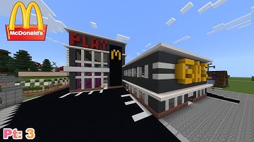 Minecraft Tutorial!: How to Build a Modern McDonalds! **Gas Station Addon** Pt: 3