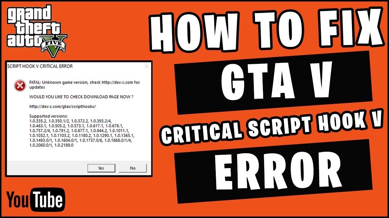 Script hook critical error