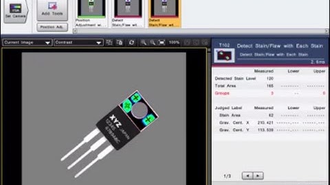 CV-X Machine Vision System: Total Stain Area / Each Stain Tools