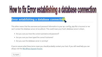 How to fix error establishing a database connection in WordPress || Bangla Tutorial