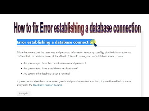 How to fix error establishing a database connection in WordPress || Bangla Tutorial