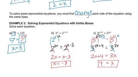 Algebra - 6.5 Solving Exponential Equations