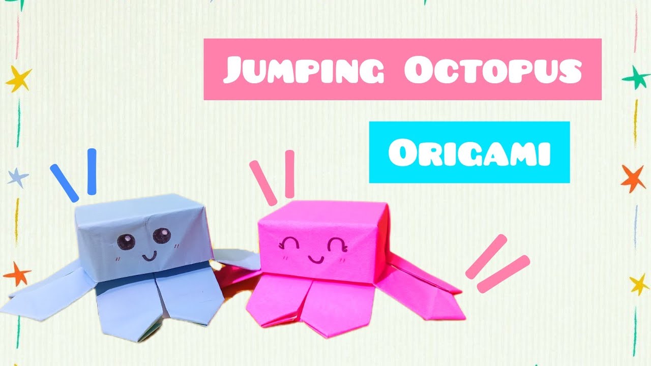 Origami Jumping Paper Octopus 🐙 Moci Go Hello Origami Lovers YouTube