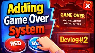 I Added a Game Over System to My Game – Devlog #2 (Wrong Press) #gamedev #gdevelop 